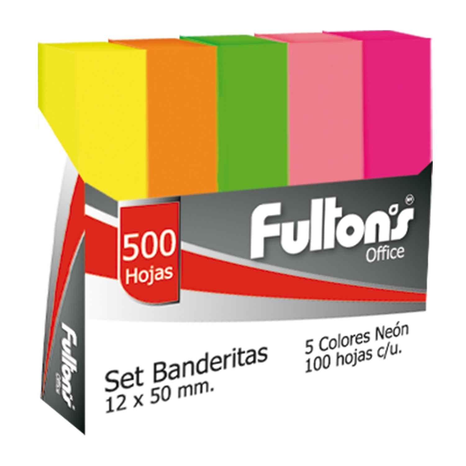 Banderitas Adhesivas 5 Unidades 100 Hojas | Fultons